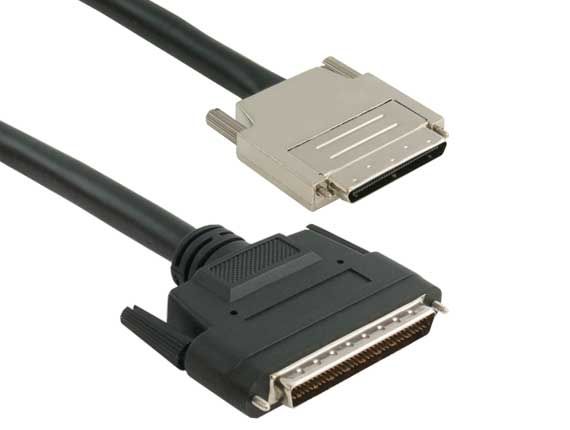 3ft VHDCI 0.8mm 68-pin Male to SCSI-3 HPDB68 Male Cable 3ft VHDCI 0.8mm 68-pin Male to SCSI-3 HPDB68 Male Cable